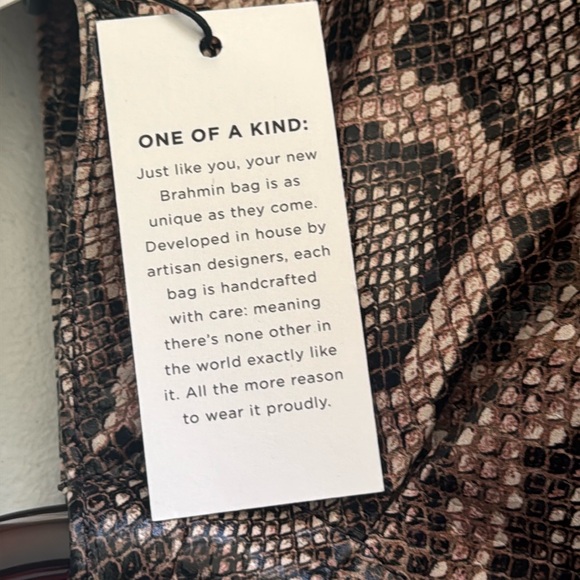 Brahmin Haiku Collection Renata Animal Print Leather Tote Bag - Picture 3 of 16